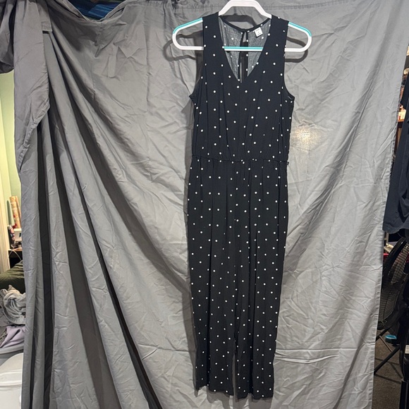 Old Navy Pants - Old Navy Black and White Polka Dot Jumpsuit